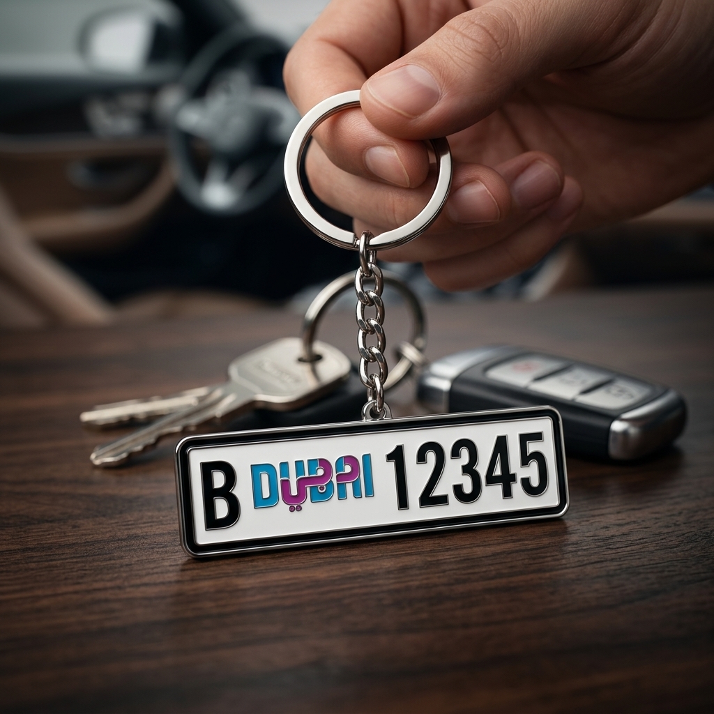 Custom Number Plate Keychain view 3